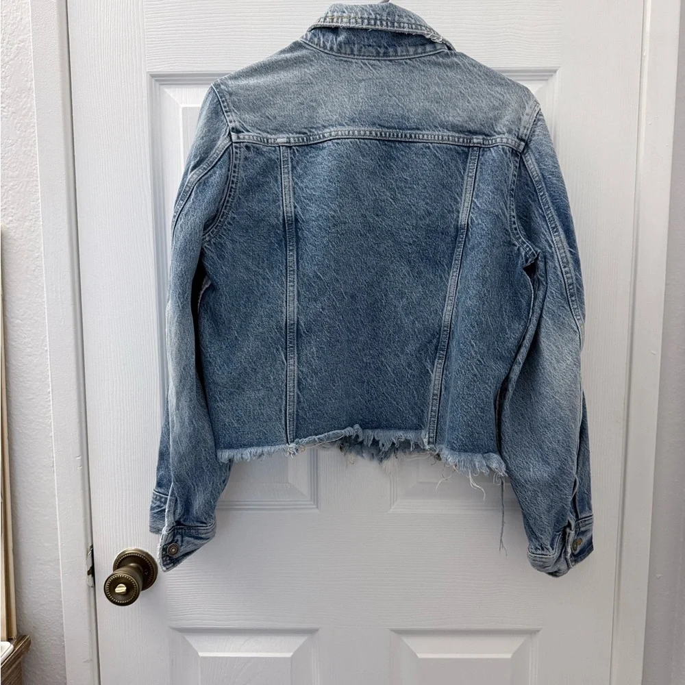 Free People Light Blue Denim Jacket - Picture 3 of 10